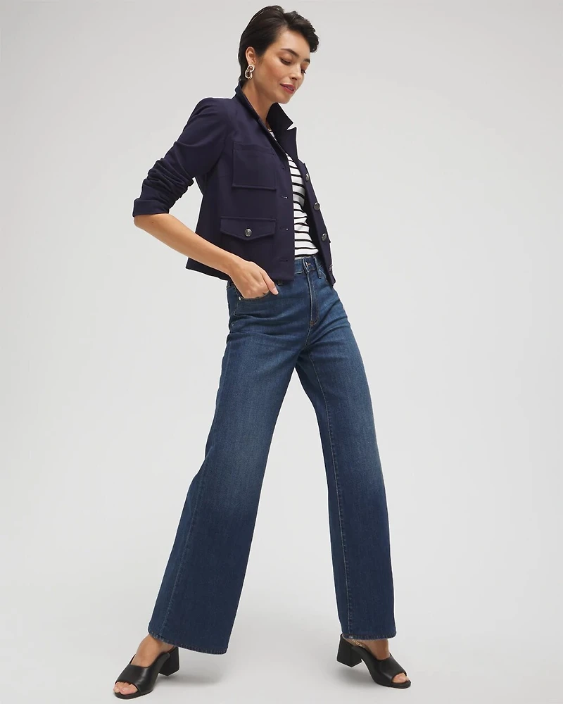 Ponte Cropped Jacket