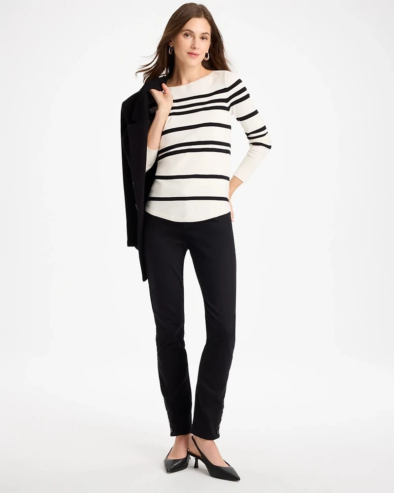 Ella Striped Bateau Pullover Sweater