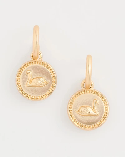 Swan Mini Charm Earrings