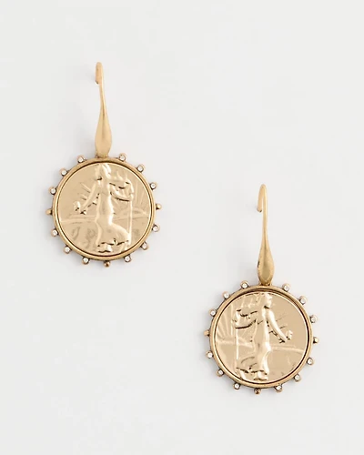 Coin Fishwire Earrings