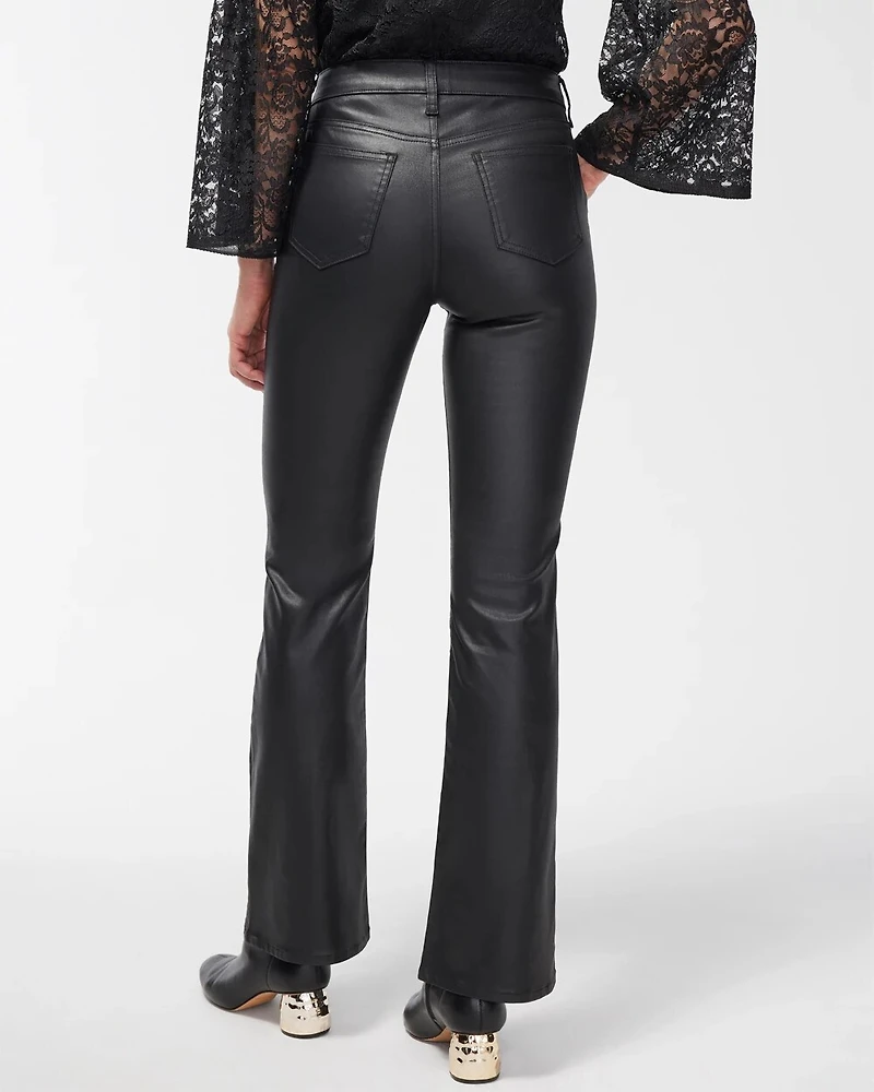 Girlfriend Coated Flare Jeans