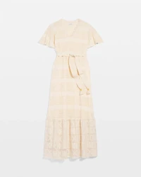 Petite Crochet-Lace Maxi Dress