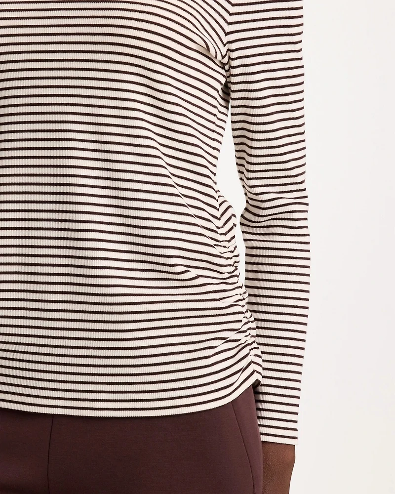 Zenergy® Knit Striped Ribbed Pullover