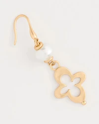 Linear Charm Drop Earrings