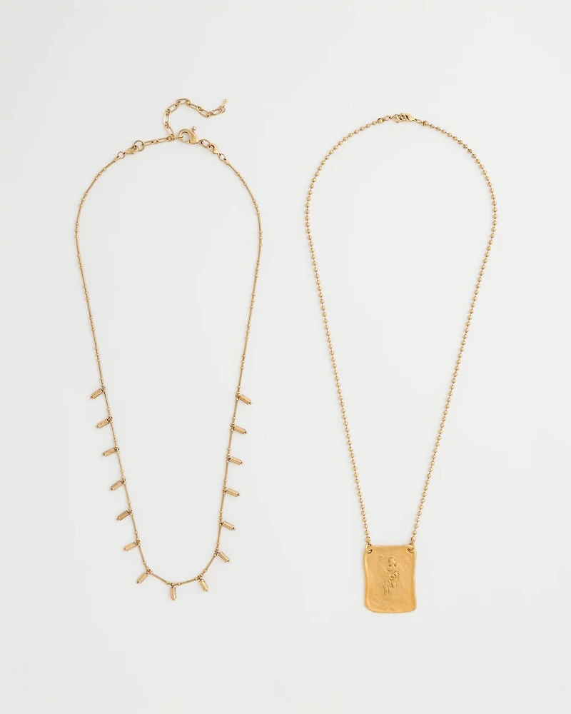 Convertible Long Double Pendant Necklace