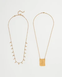 Convertible Long Double Pendant Necklace