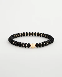 Black Round Stretch Bracelet