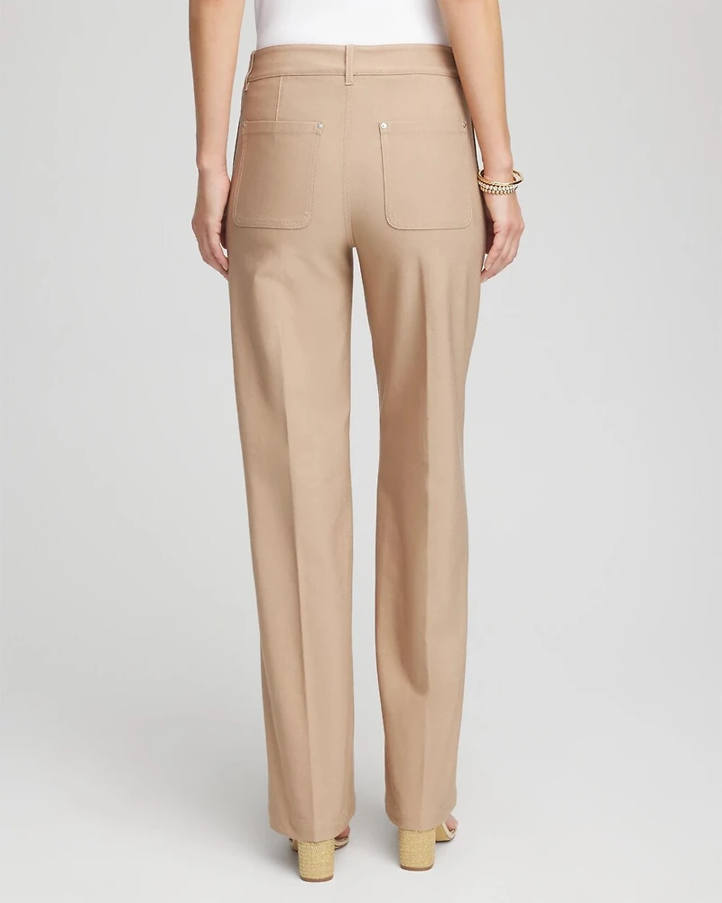 Cotton Straight-Leg Trousers