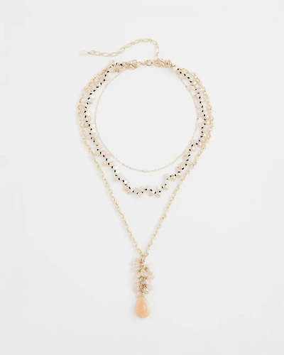 Convertible Rose Quartz Pendant Necklace