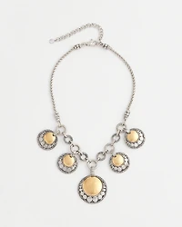 Mixed Metal Pendants Necklace