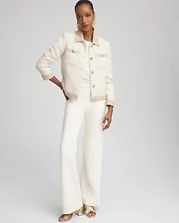 Tonal Neutral Tweed Jacket