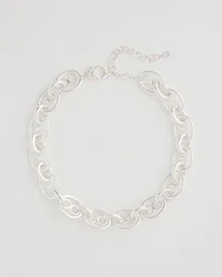 Mariner Silvertone Link Necklace