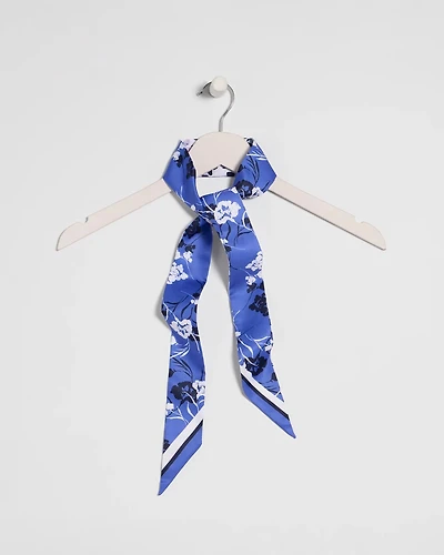 Dutch Floral Polka-Dot Skinny Scarf