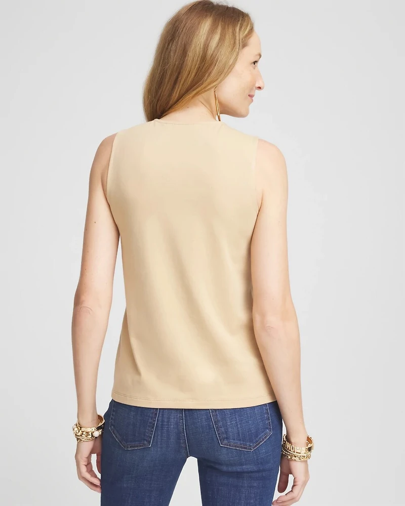 Sequin Beaded Halter Tank