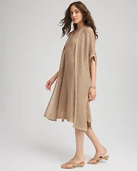 Crochet-Knit Sequins Ruana