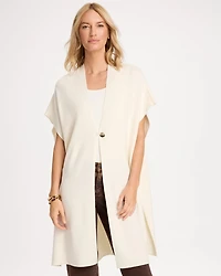 Long Button-Front Ruana