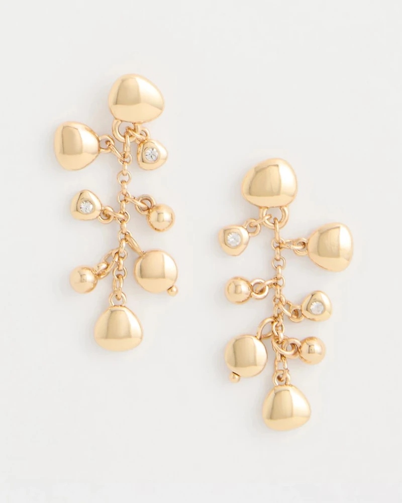 Goldtone Cluster Earrings