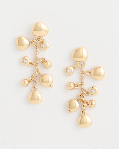 Goldtone Cluster Earrings