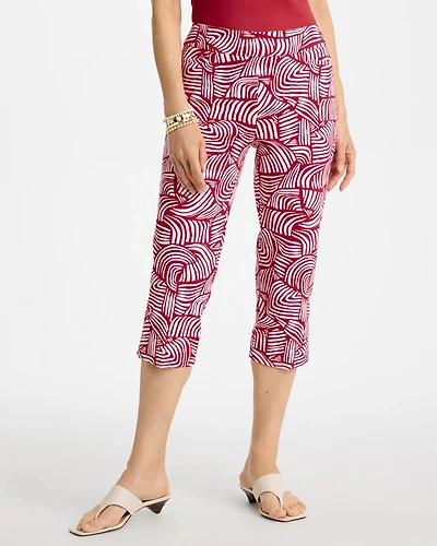 Brigitte™ Slim Geo Pull-On Capri Pant