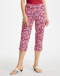 Brigitte™ Slim Geo Pull-On Capri Pant