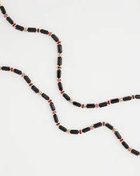 Art Deco Bar Bead Long Necklace