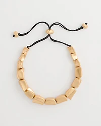 Adjustable Goldtone Nugget Necklace