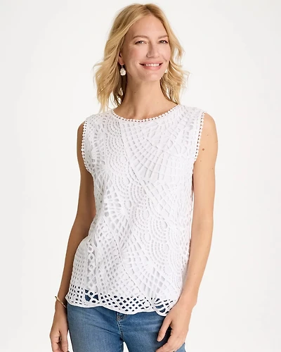 Cotton Crochet Sleeveless Tank