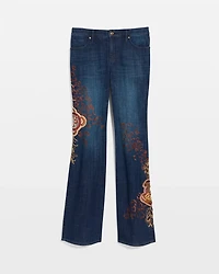 Embellished Girlfriend Flare Jeans