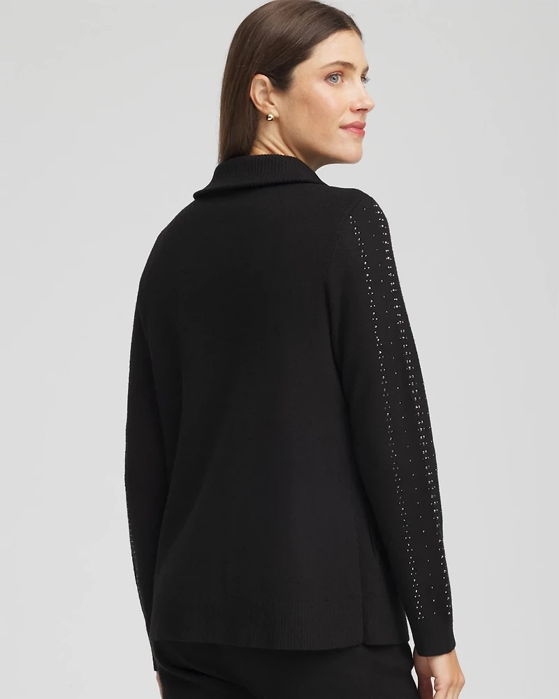 Zenergy® Luxe Diamante Zip Cardigan
