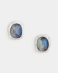 Blue & Silver Gem Stud Earrings