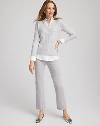 Classic Built-In Shirt Knit Sweater