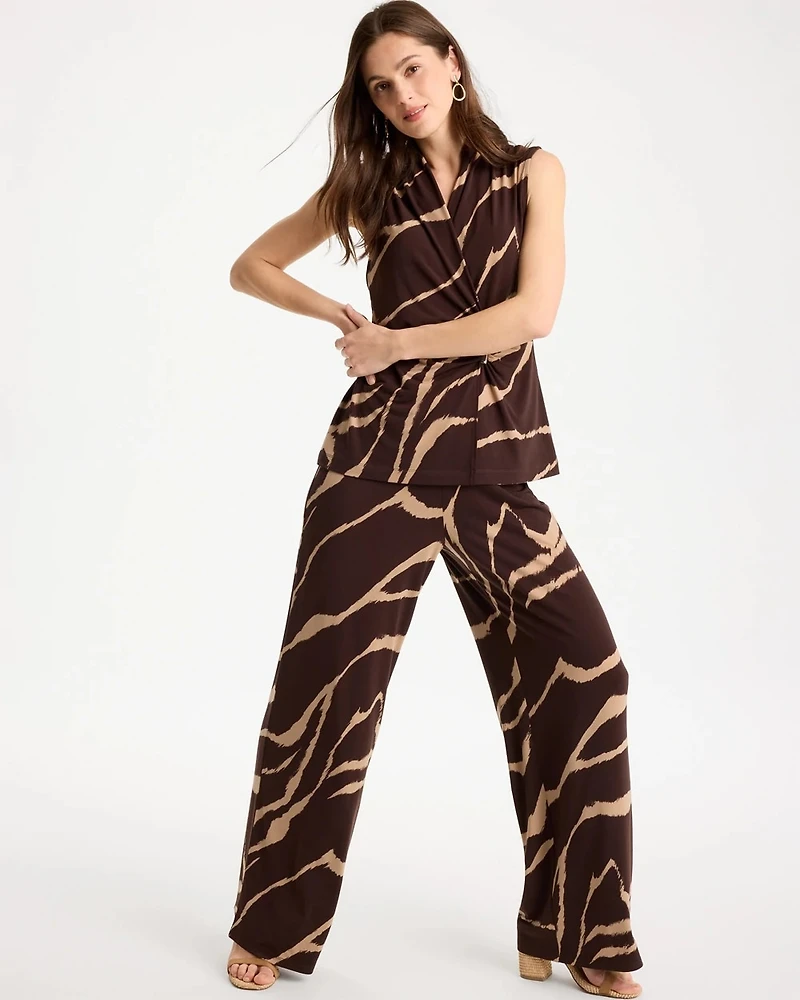 Travelers™ Zebra Knit Wide-Leg Pants