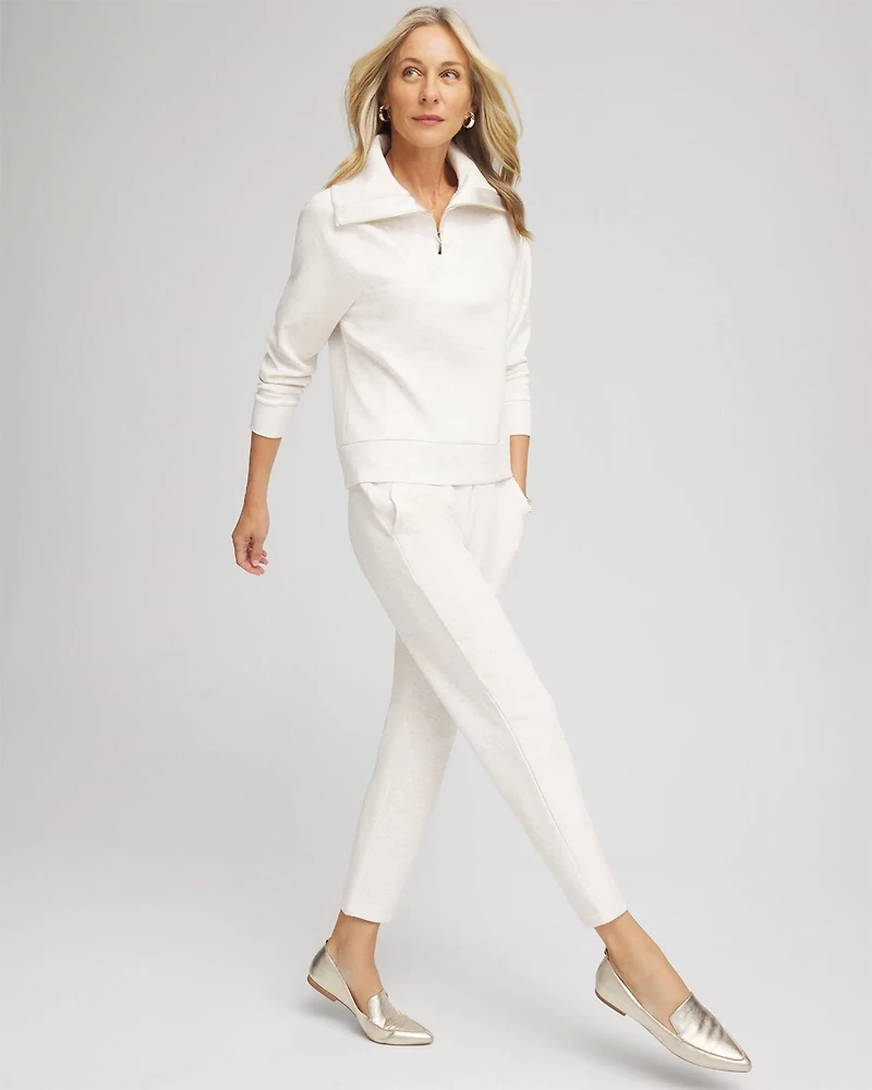 Zenergy® Heathered Scuba Ankle Pants