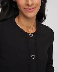 V-Day Embroidered Crewneck Cardigan