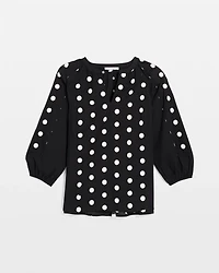 Textured Polka Dot Blouse