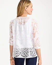 Lace Burnout Blouse