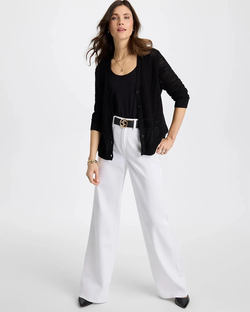 Stitchy V-Neck Cardigan