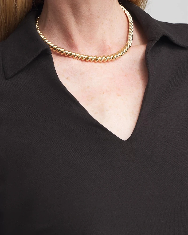 Polished Collar Top