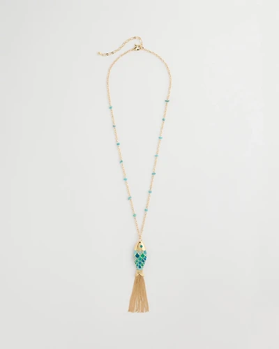 Tassel Fish Pendant Necklace