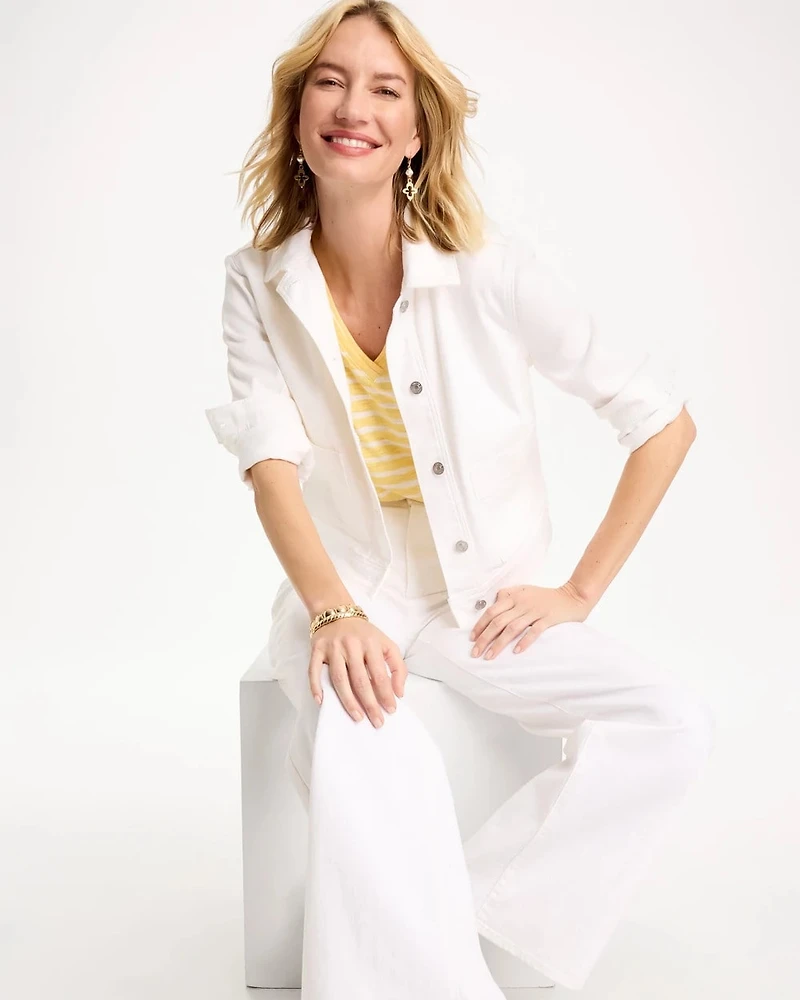 Cropped Denim Trucker Jacket