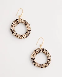 Python Animal Print Open Hoop Earrings