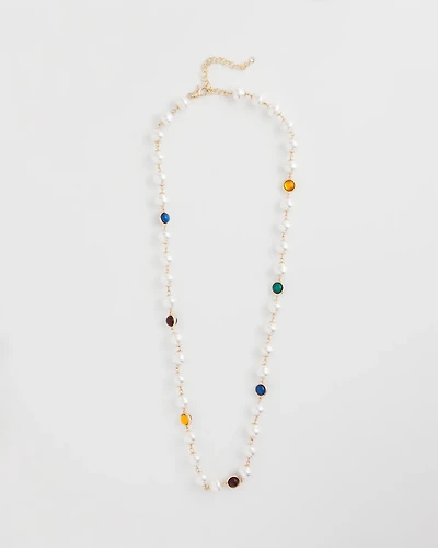 Beaded Faux Pearl Single-Strand Necklace