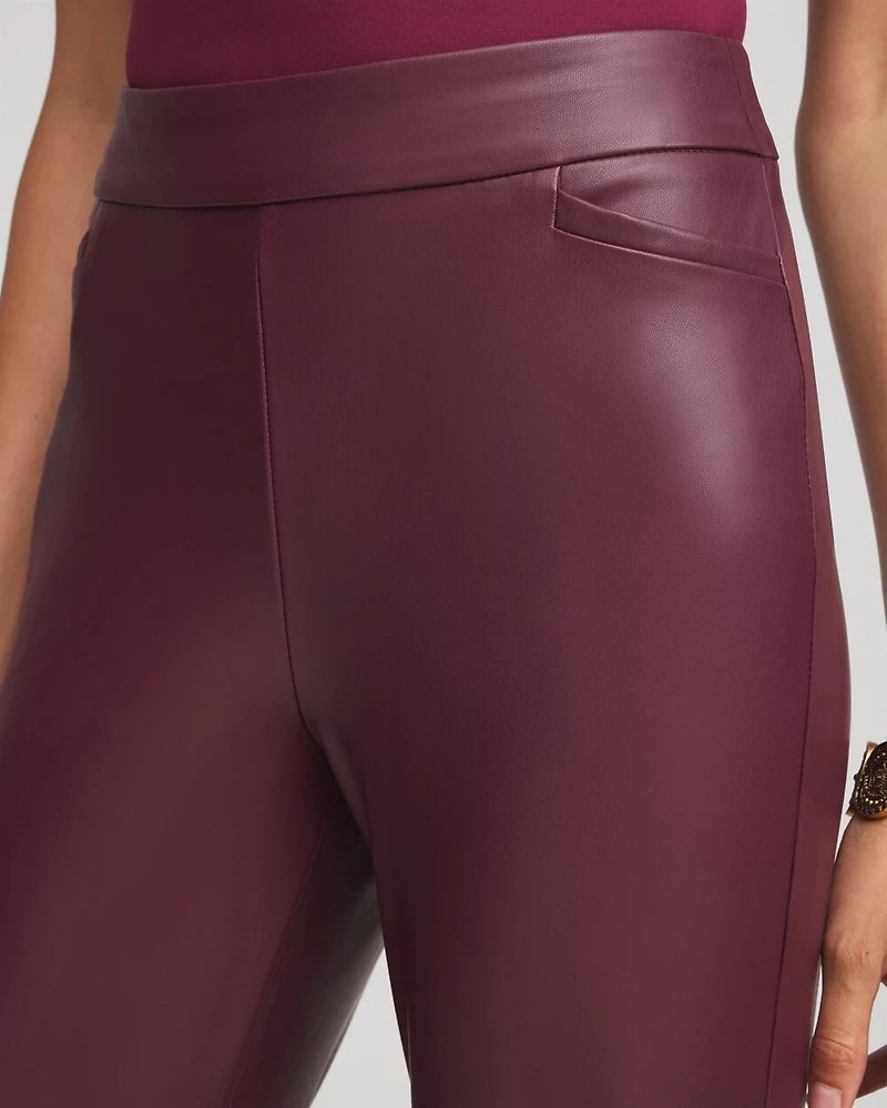 Faux Leather Brigitte™ Pull-On Cropped Pants