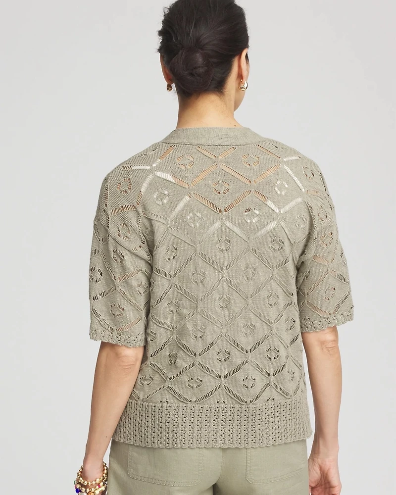 Short Button-down Cardigan