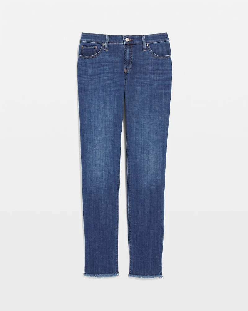 Girlfriend Slim Frayed Ankle Jeans