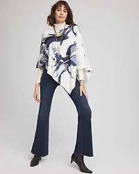 Foil Cashmere Blend Poncho