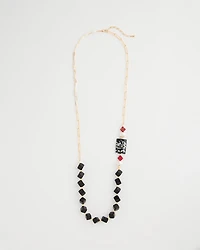 Asymmetrical Long Single-Strand Necklace