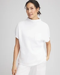 Zenergy® Beach Slub Funnel Neck Pullover Top