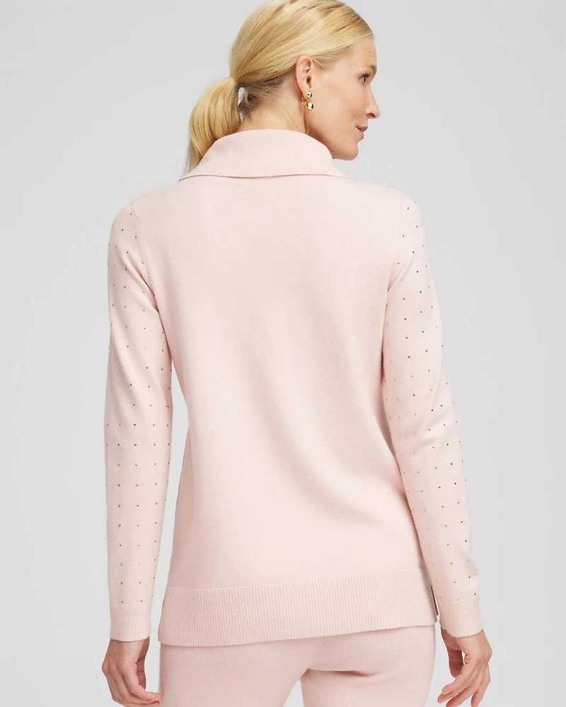 Zenergy® Luxe Diamante Cowlneck Tunic