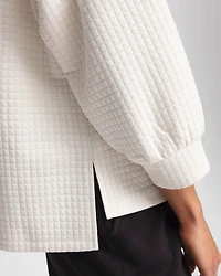 Zenergy® Jacquard Bubble-Sleeve Top